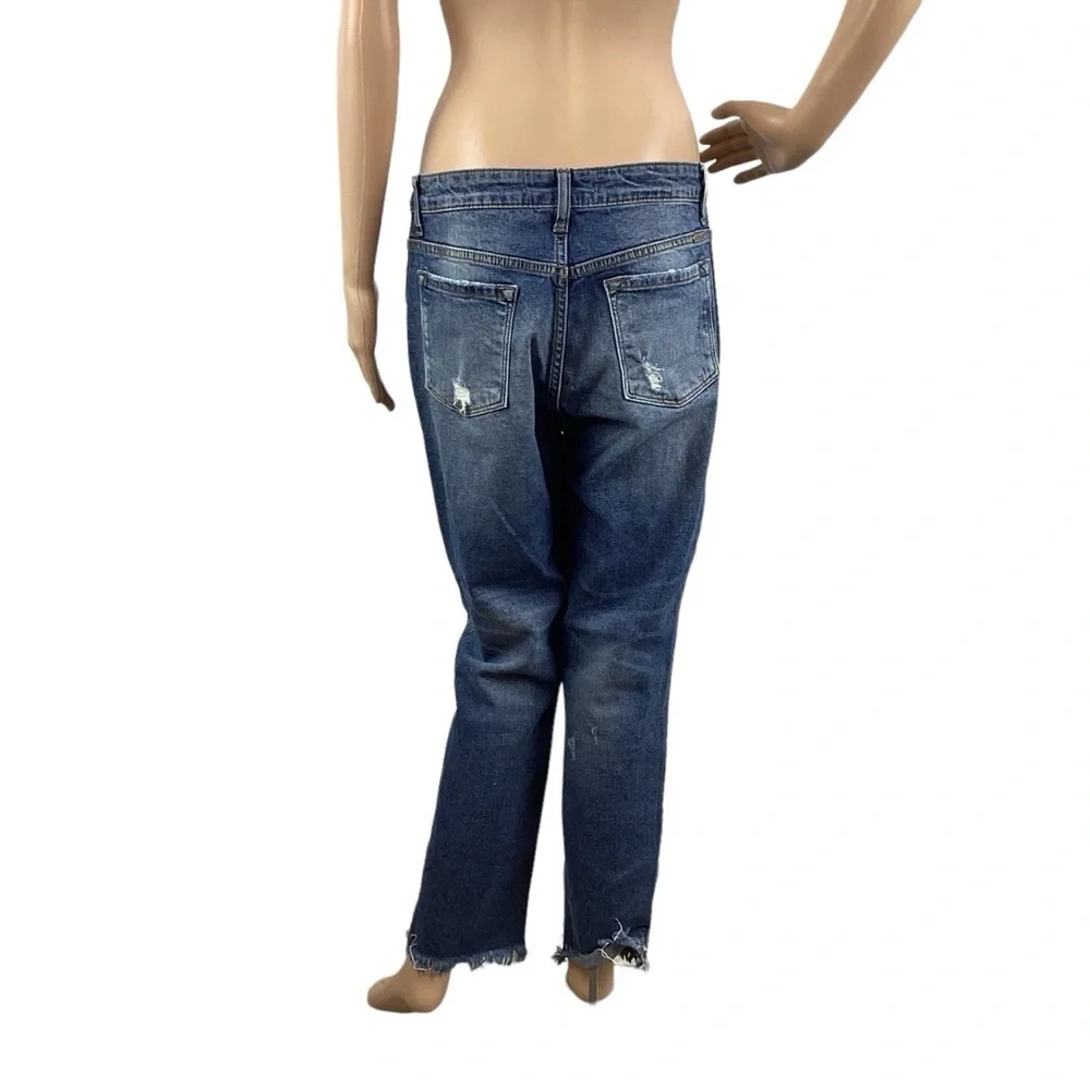 KanCan High Rise Boyfriend Jeans Size 9/28 Blue Distressed